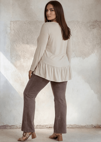 Ally Grab and Go Tunic Plus Size (Cream) Made in USA - Image 4