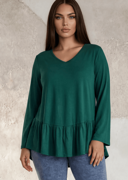 Ally Grab and Go Tunic Plus Size (Green) Made in USA