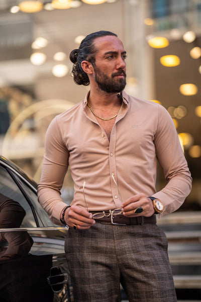 Beige Long Sleeve Shirt
