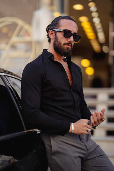 Black Long Sleeve Shirt - Image 2