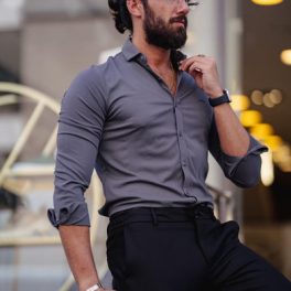 Gray Long Sleeve Shirt