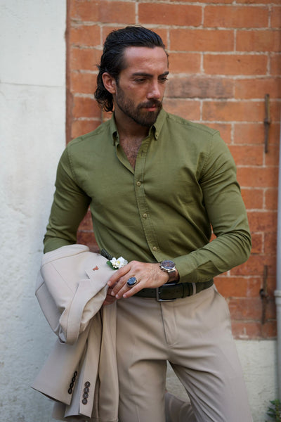 Khaki Summer Shirt - Image 2