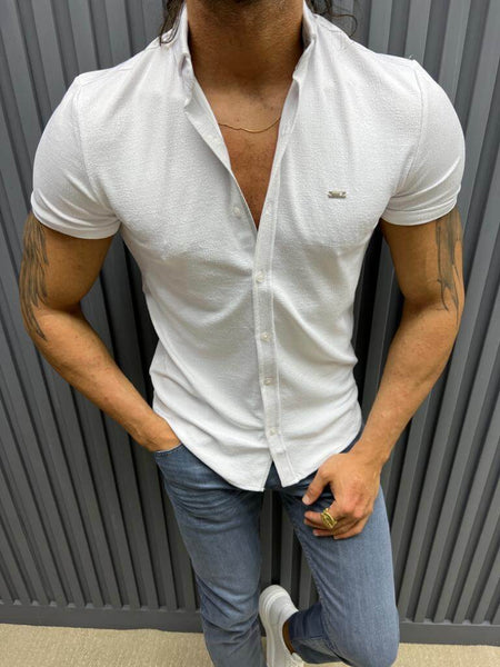 White Short Sleeve Shirt - Image 3